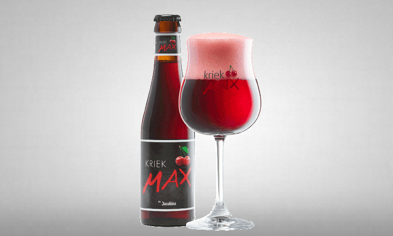 Max Kriek flesje en glas